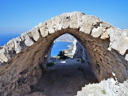 Rhodes Private Tours to Monolithos Castle and the shell of a chapel dedicated to St. George